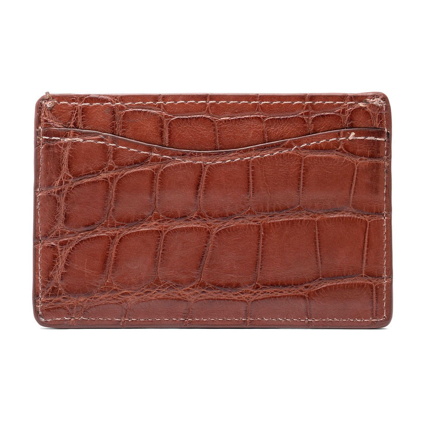 Matte Alligator Flat Card Case