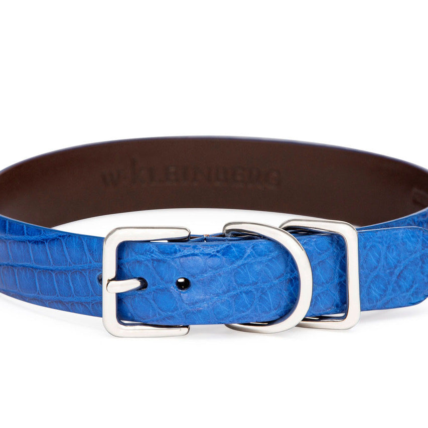 The Teddy Dog Collar in Matte Alligator