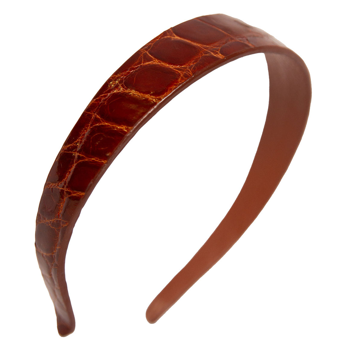 Headband in Glazed Alligator