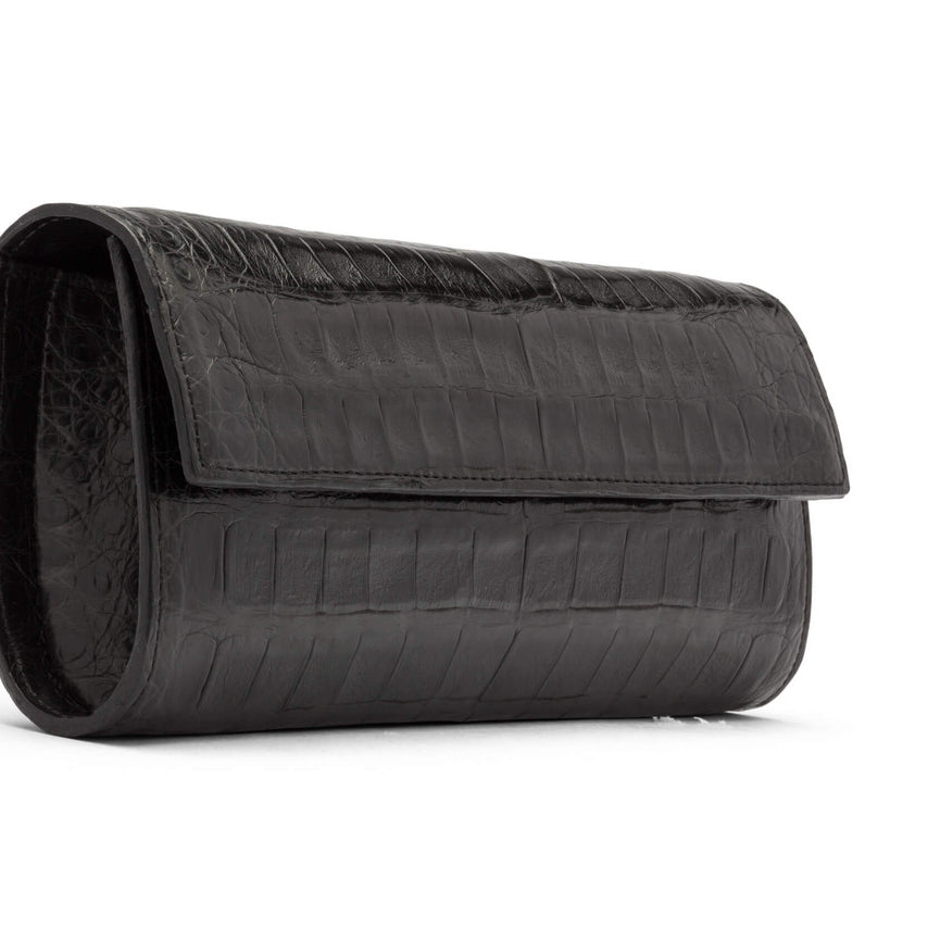 Caiman Crocodile Classic Clutch