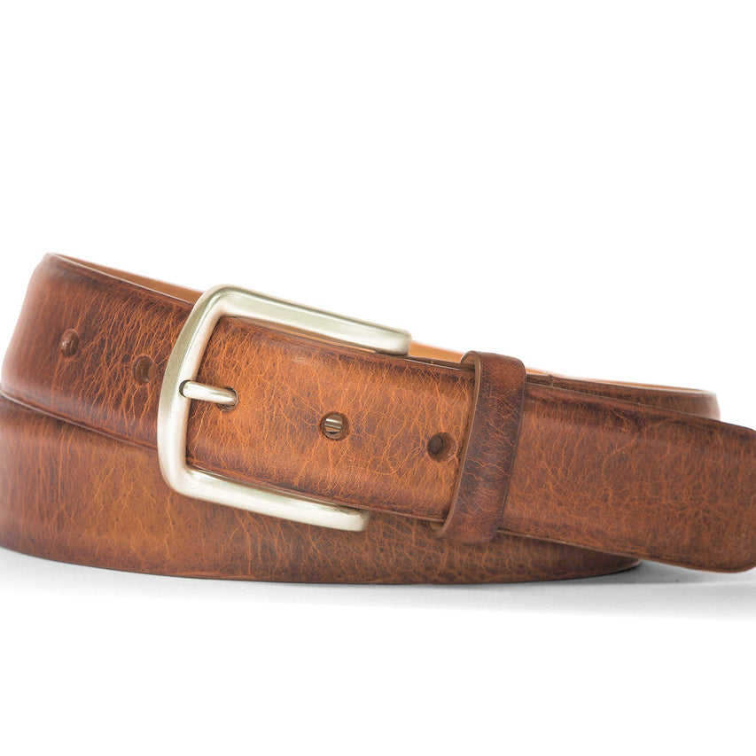 Apache Bison Belt with Brushed Nickel Buckle