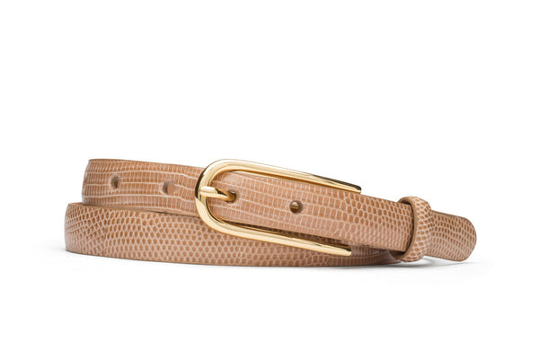 Brown Lizard Belt, Camden Lizard Skin Belt