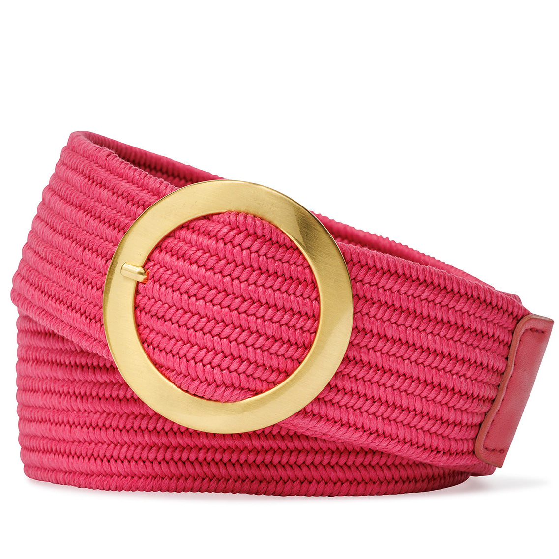 Wide Stretch Belt with Circle Buckle