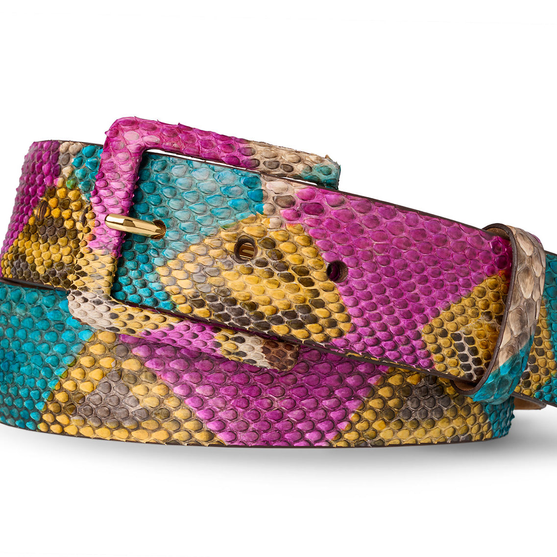 Python Belt with Covered Buckle