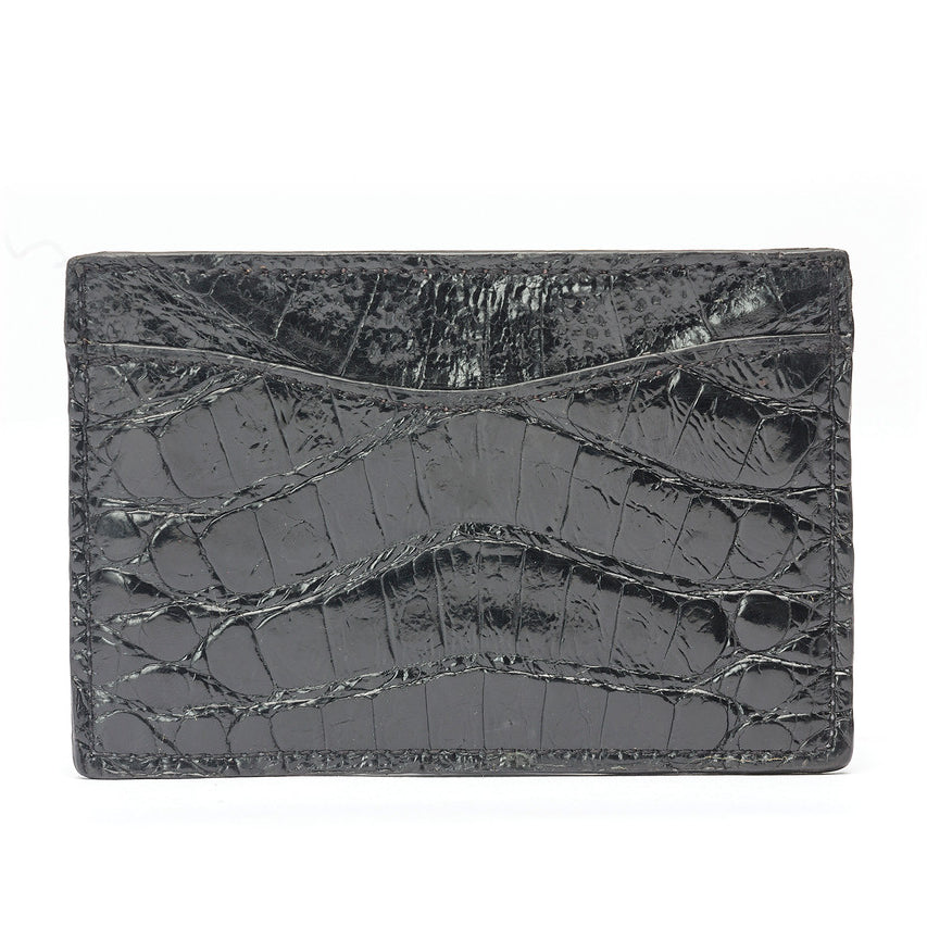 Caiman Crocodile Flat Card Case