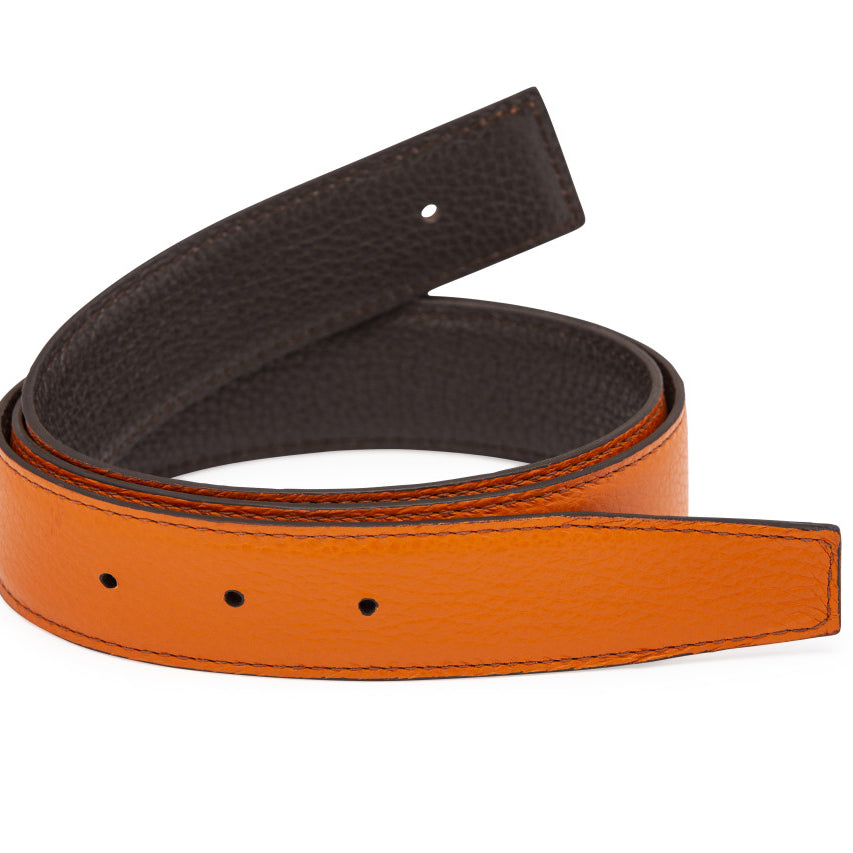 Pebbled Calf Reversible H Strap