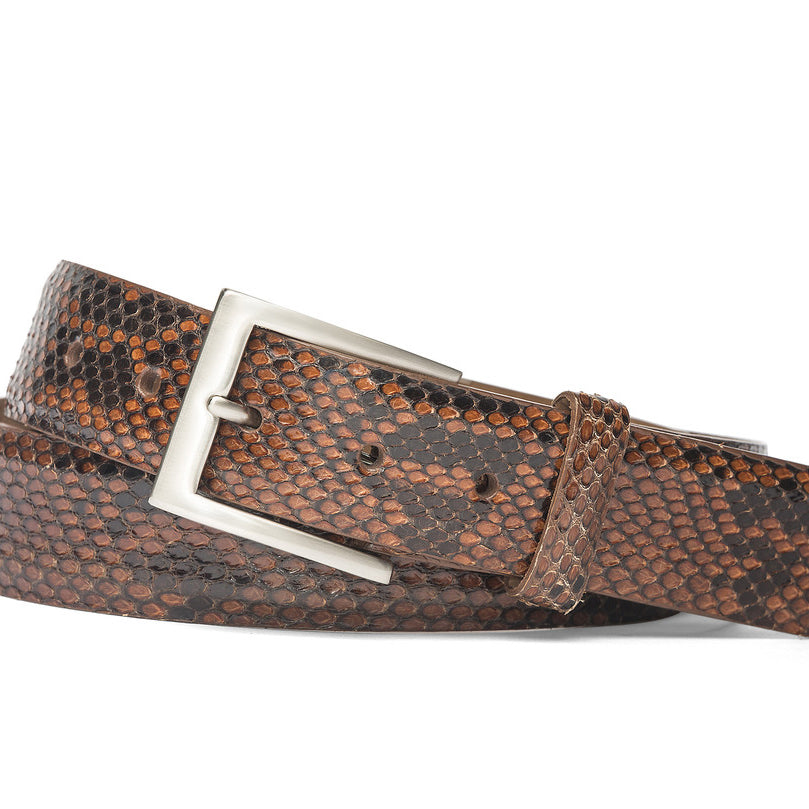 Python Belt with Brushed Nickel Buckle