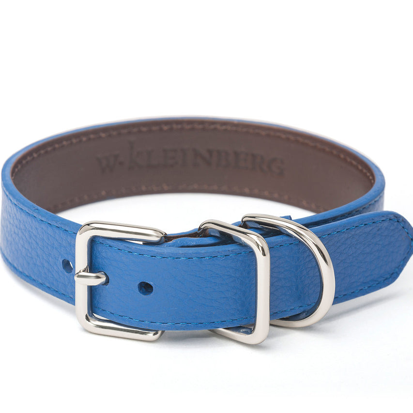 The Teddy Dog Collar in Pebbled Calf