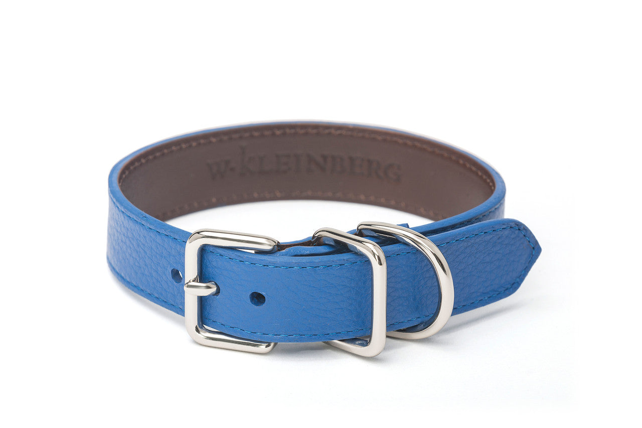The Teddy Dog Collar in Pebbled Calf