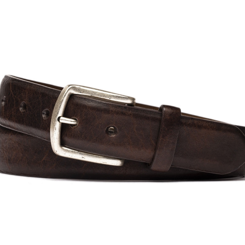 Apache Bison Belt with Brushed Nickel Buckle