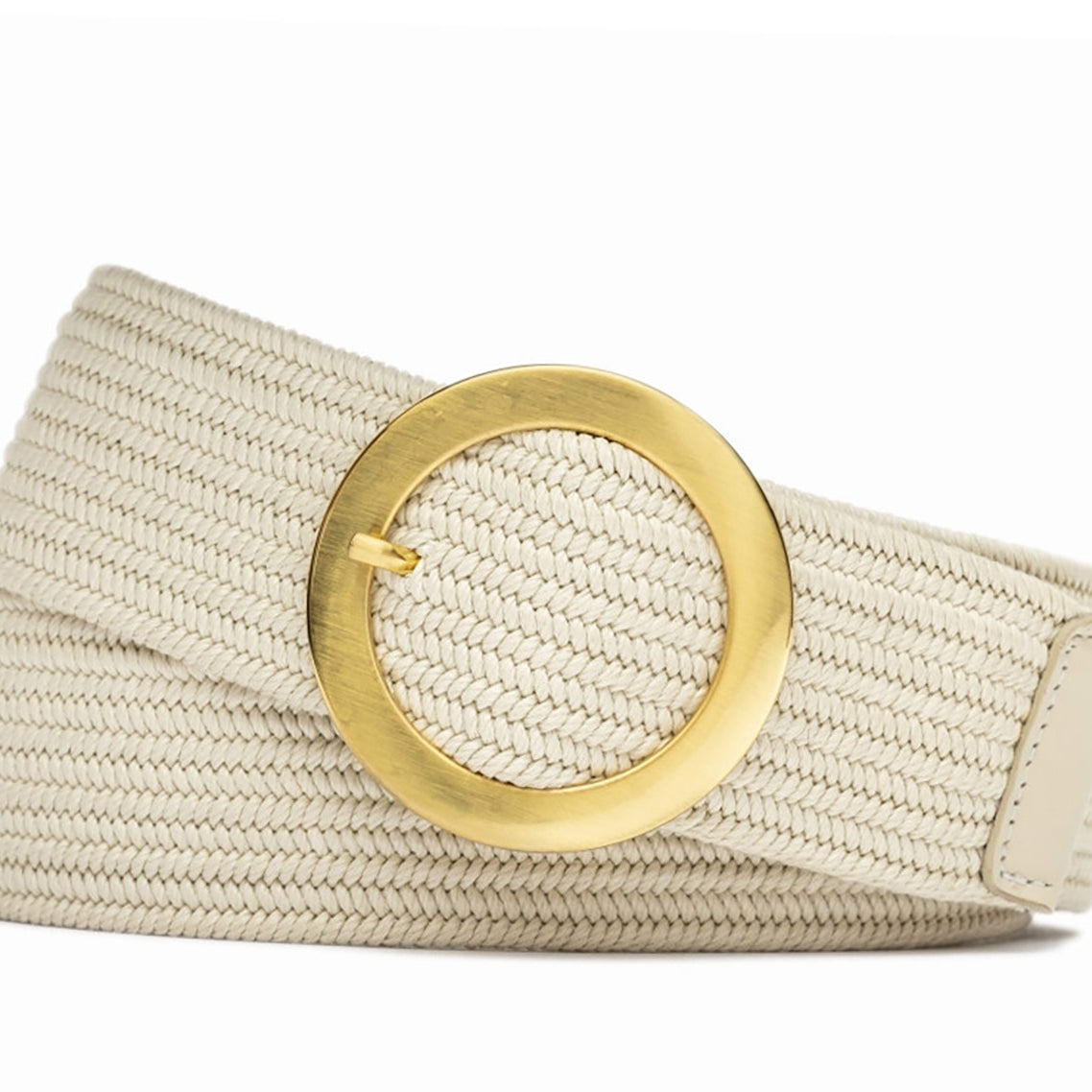 Wide Stretch Belt with Circle Buckle