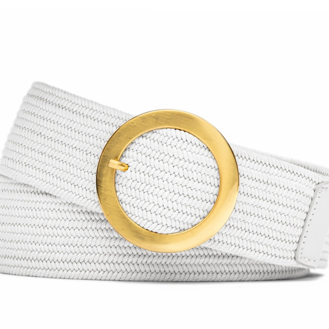 Wide Stretch Belt with Circle Buckle