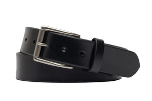 Bridle Leather Belt with Antique Silver Buckle