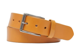 Bridle Leather Belt with Antique Silver Buckle