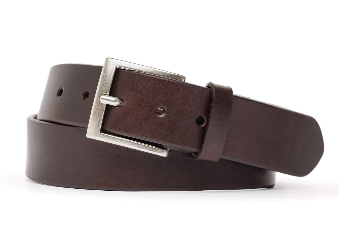 Horween Chromexcel Belt with Natural Brass or Antique Silver Buckle