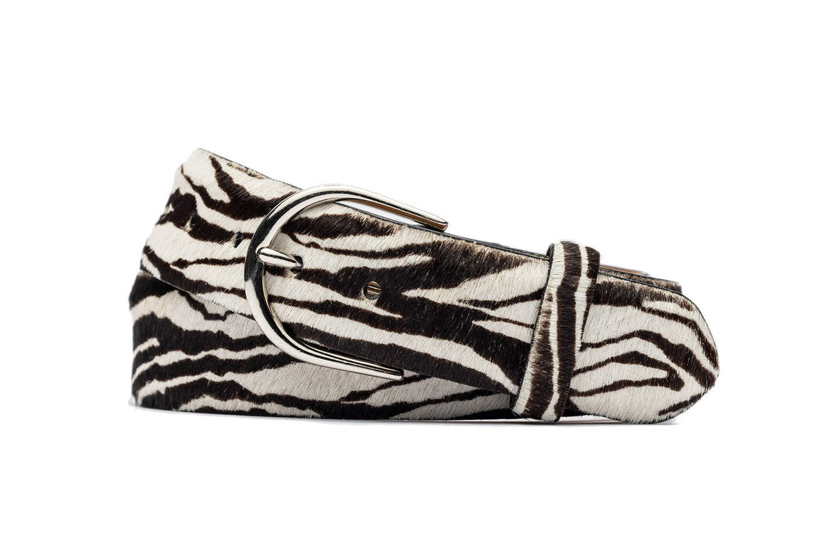 2&quot; Calf Hair Belt with Round Buckle