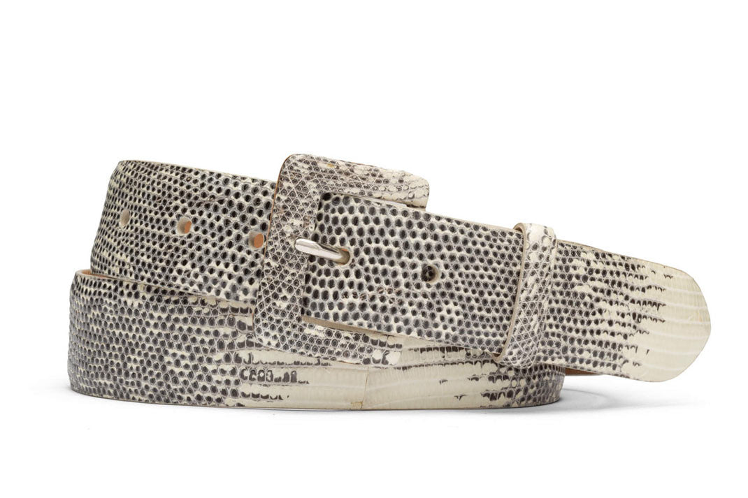 Lizard Belt with Covered Buckle