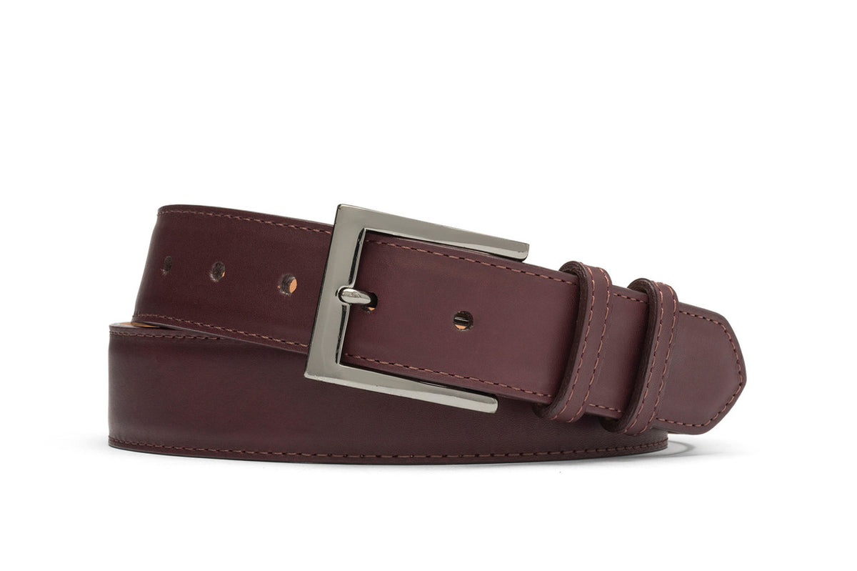 Matte Calf Belt with Gunmetal Buckle