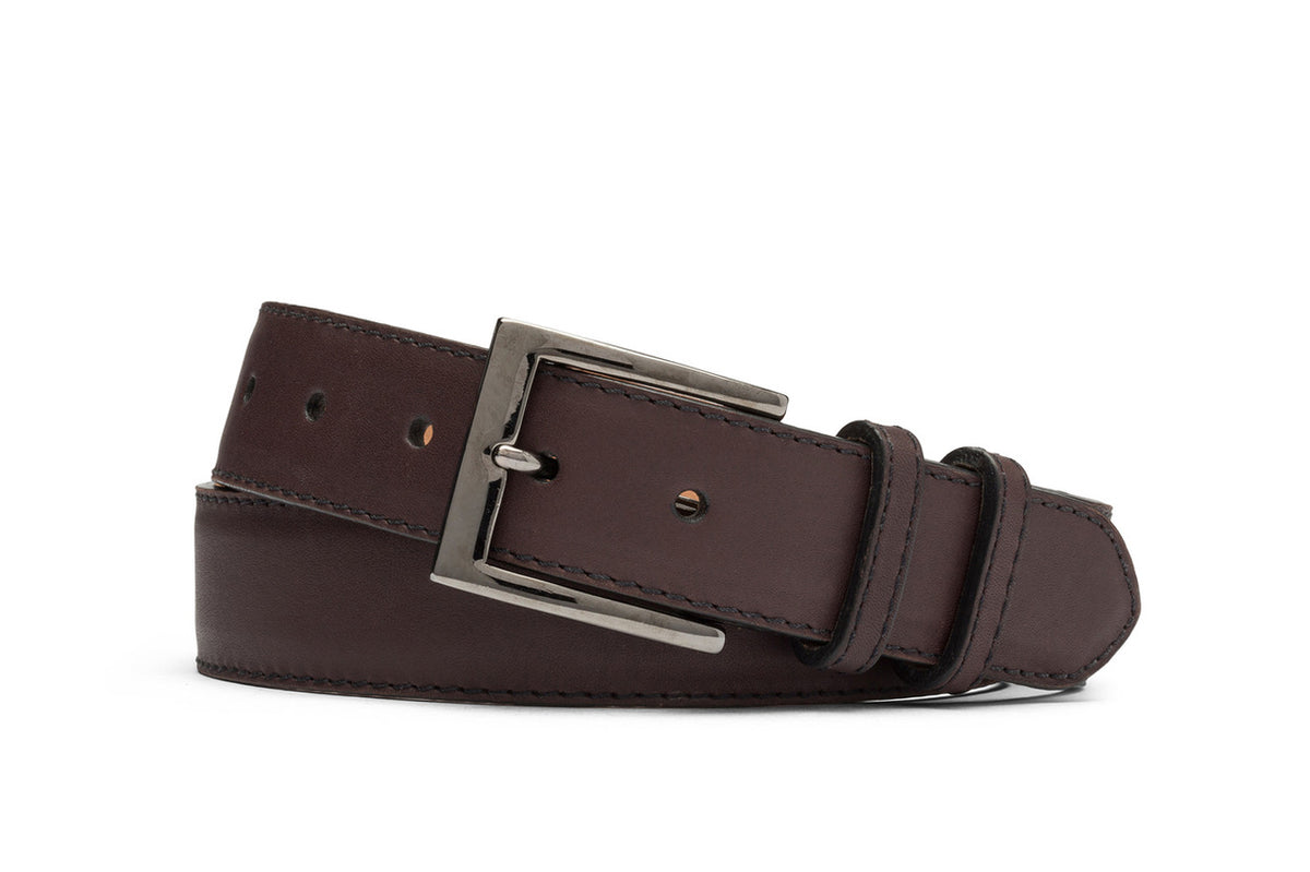 Matte Calf Belt with Gunmetal Buckle