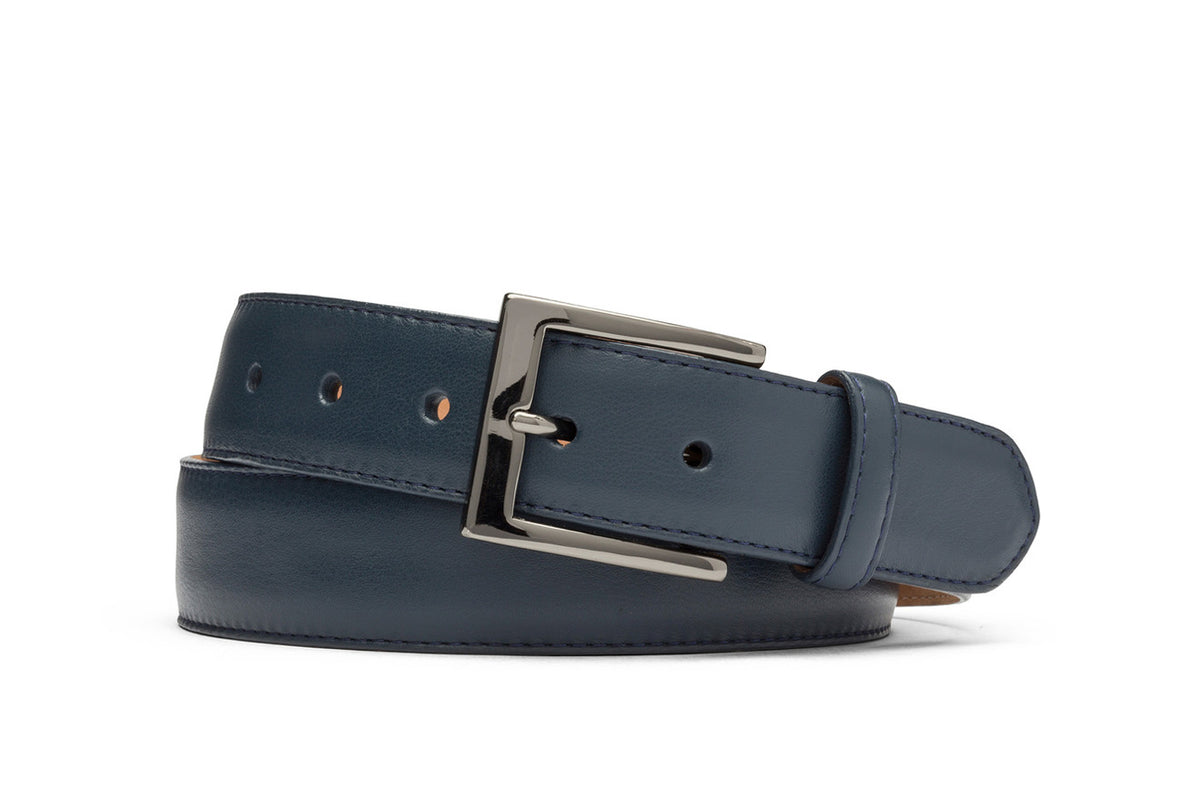 Matte Calf Belt with Gunmetal Buckle