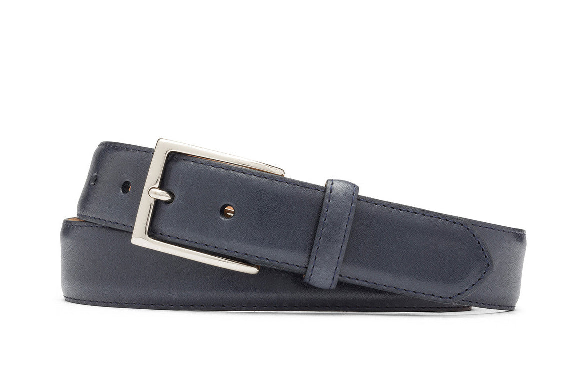 1-3/8" Glazed Calf Belt with Nickel Buckle