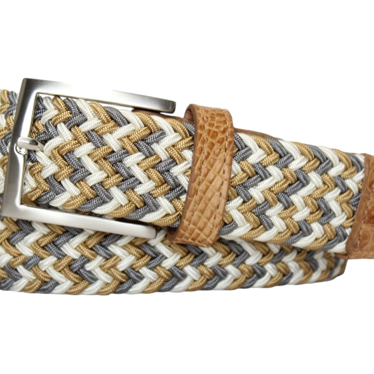 Sport Stretch Belt with Croc Tabs and Brushed Nickel Buckle – w.kleinberg