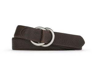 Tucson American Bison Belt with Brushed Nickel O-ring Buckles