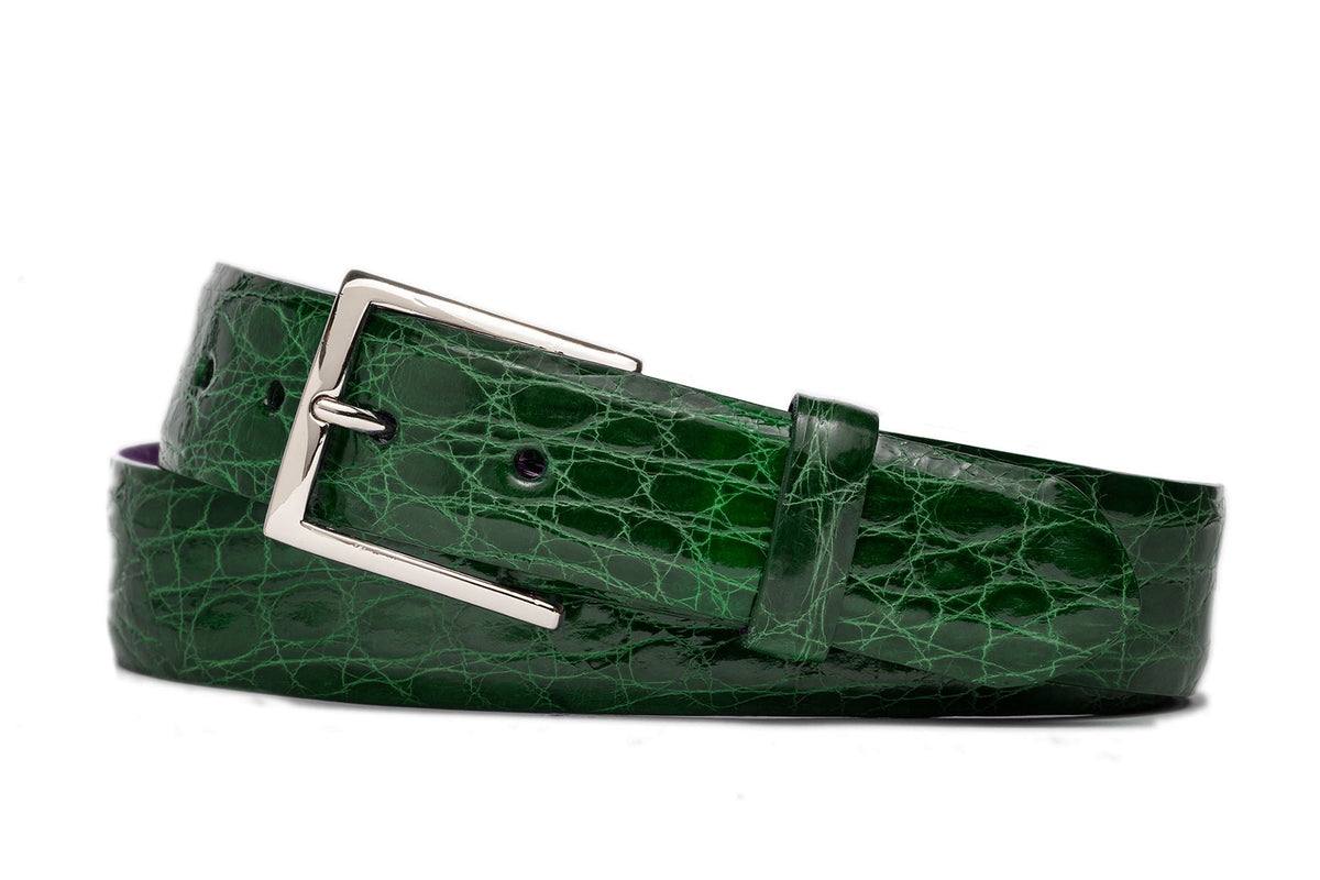 Tingas Crocodile Belt with Nickel Buckle