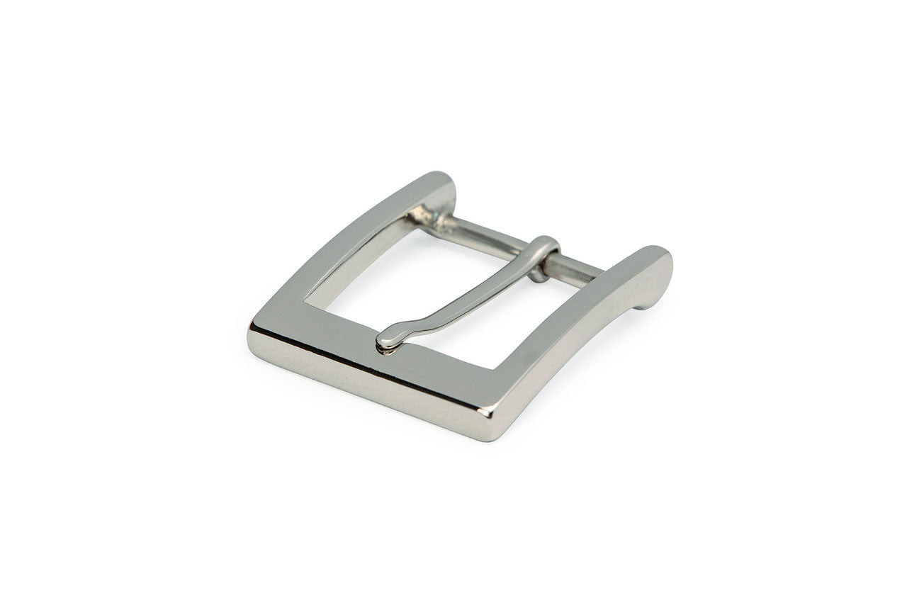 Square Shiny Nickel Buckle - w.kleinberg
