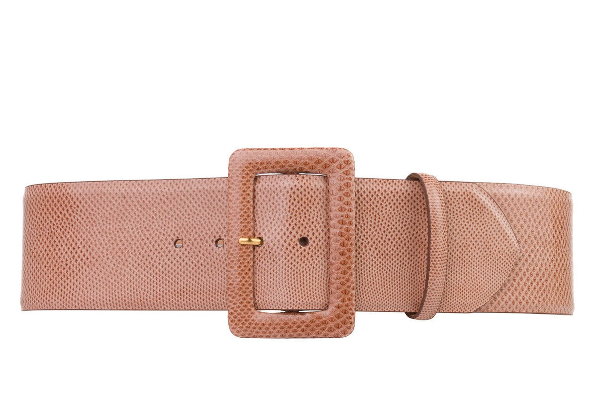 Wide Karung Belt with Covered Buckle