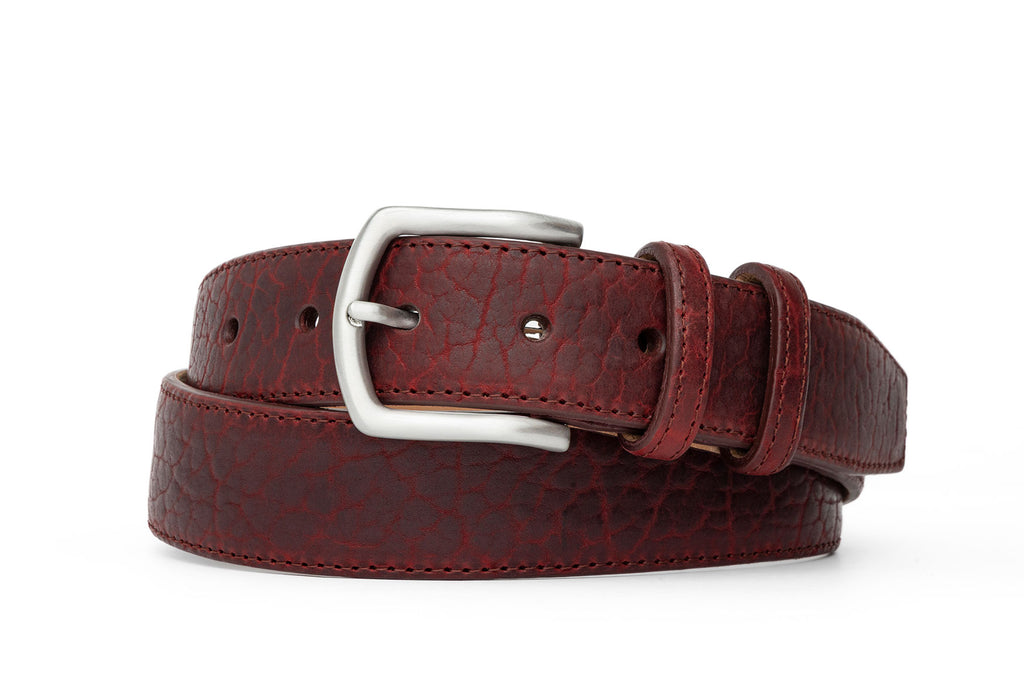 Tucson American Bison Belt with Nickel Buckle - w.kleinberg