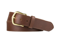 Horween Chromexcel Belt with Natural Brass Buckle — w.kleinberg