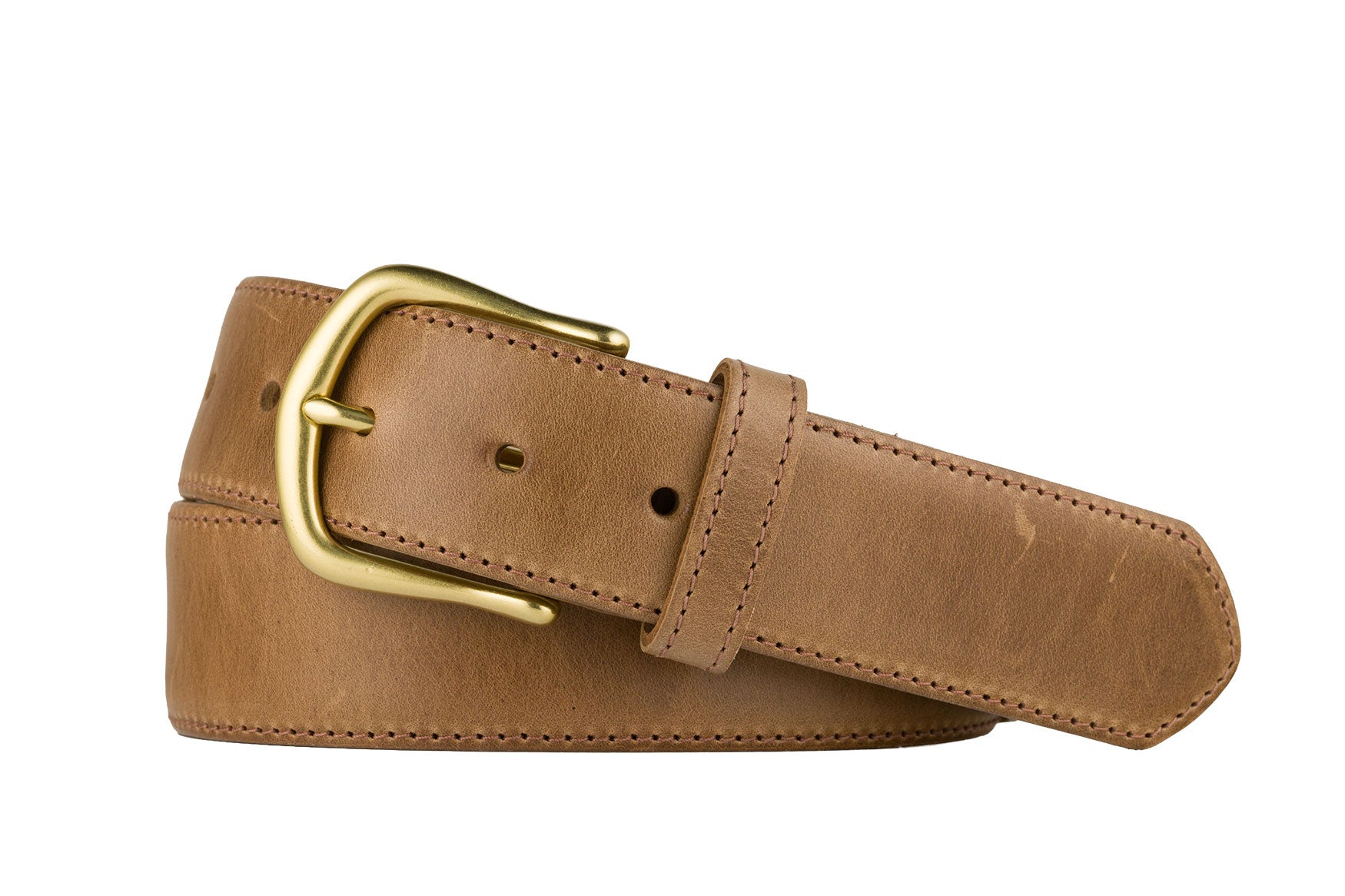 Horween Chromexcel Belt with Natural Brass Buckle
