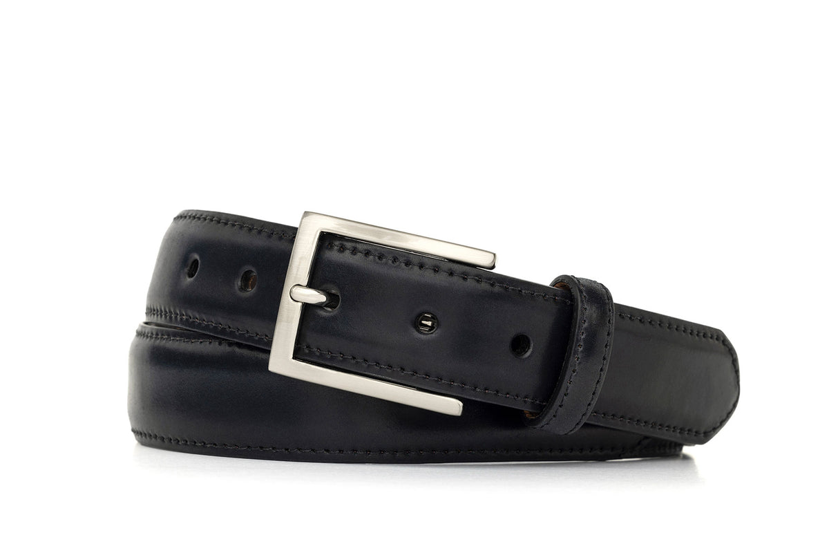 Horween Shell Cordovan Belt with Brushed Nickel Buckle
