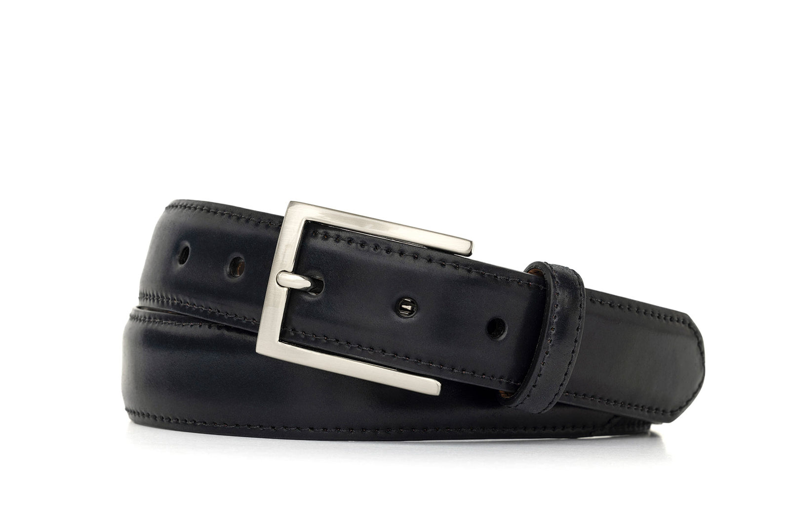 Horween Shell Cordovan Belt with Brushed Nickel Buckle