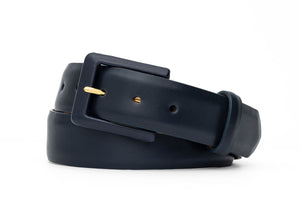 Semi-Matte Calf Belt with Covered Buckle
