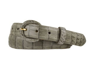 Caiman Crocodile Belt with Covered Buckle