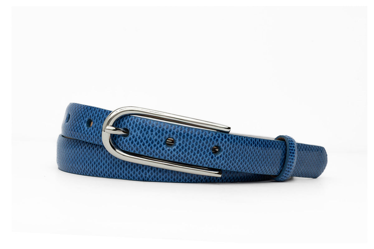 Skinny Karung Belt with Long Gold Buckle