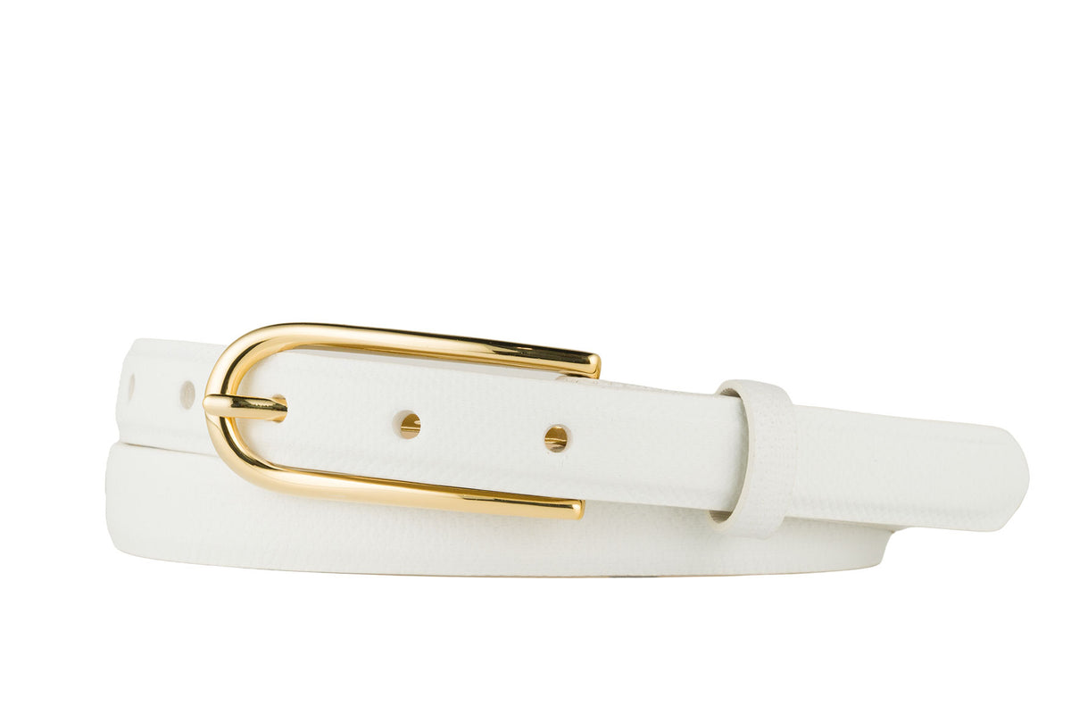 Skinny Karung Belt with Long Gold Buckle