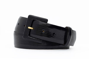 Lizard Belt with Covered Buckle
