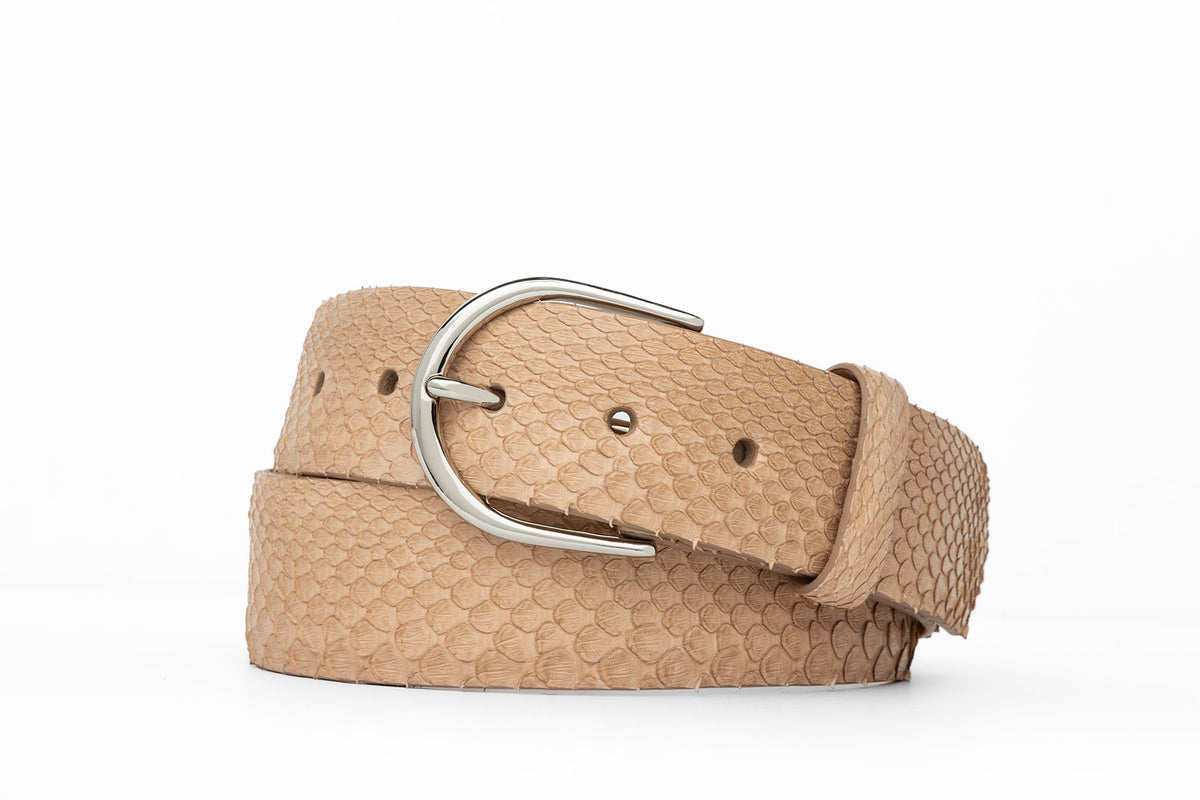 Python Belt with Brushed Nickel Buckle