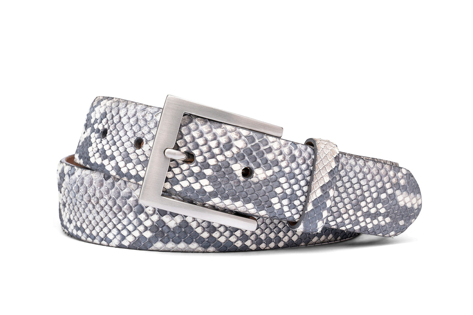 Python Belt with Brushed Nickel Buckle