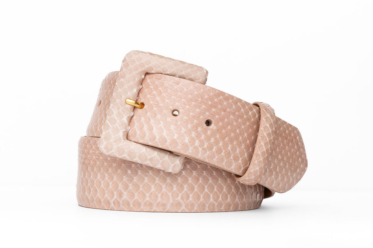 Python Belt with Covered Buckle