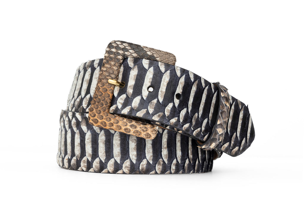 Python Belt with Covered Buckle - w.kleinberg