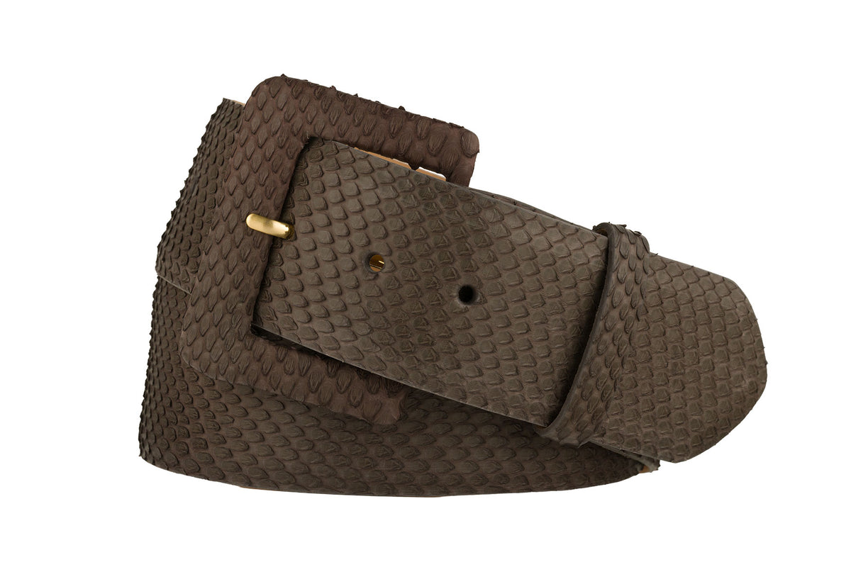 Python Belt with Covered Buckle