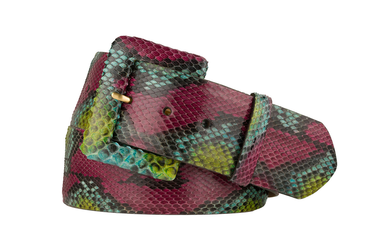 Python Belt with Covered Buckle