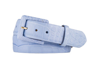 Matte Alligator Belt with Covered Buckle