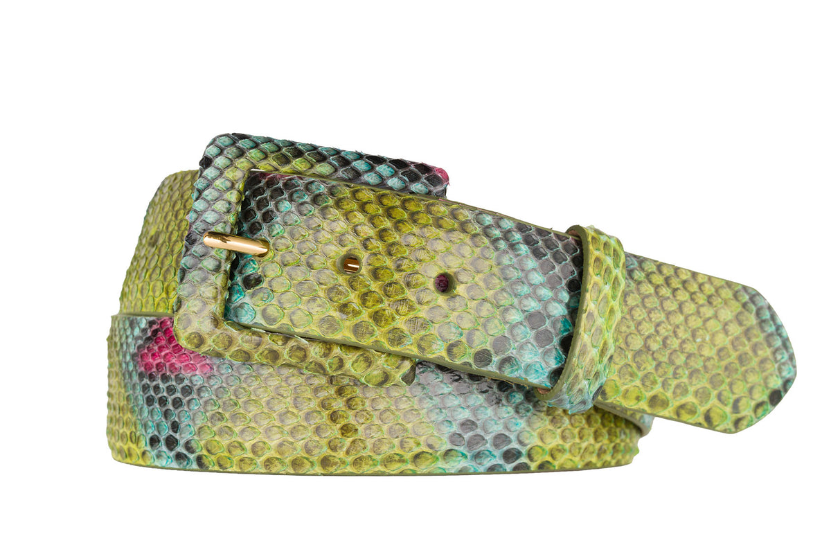 Python Belt with Covered Buckle