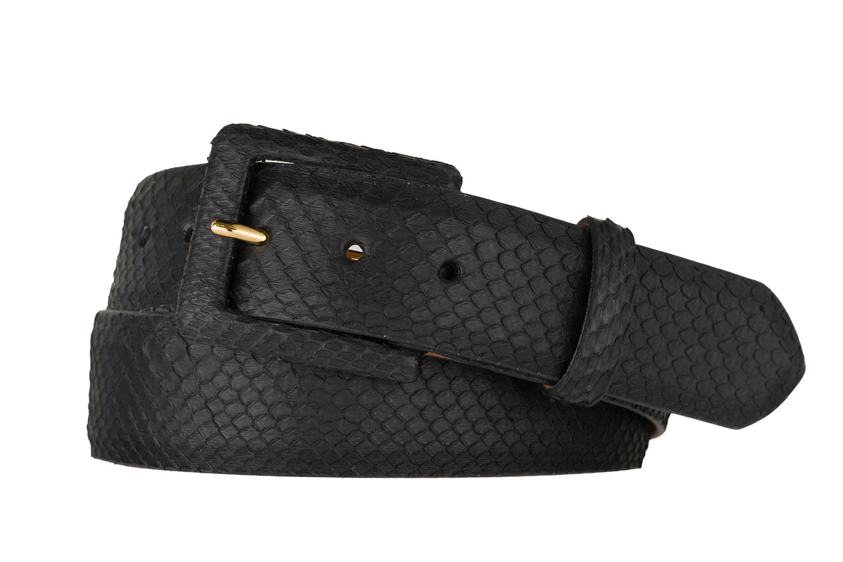 Python Belt with Covered Buckle