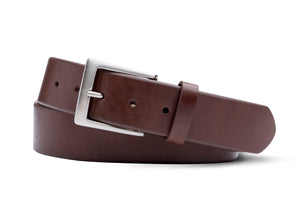 Extra-Long Venice Calf Belt with Brushed Nickel Buckle